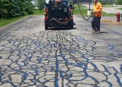 Parking Lot Crack Filling